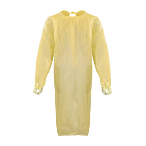 Isolation Gown w/ Thumb Loop & Elastic Cuff (Yellow)